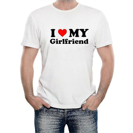 Jag älskar min flickvän T-shirt för män