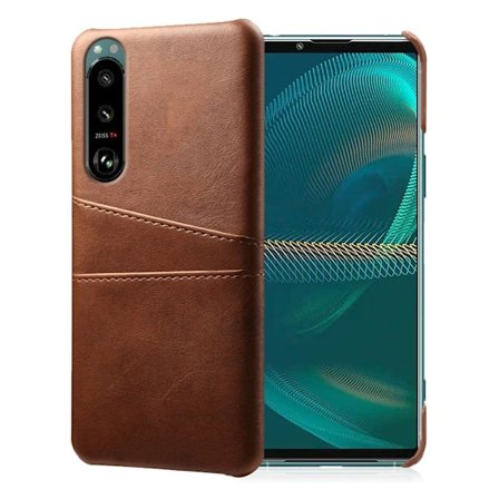 Sony Xperia 5 III skal med korthållare - Brun