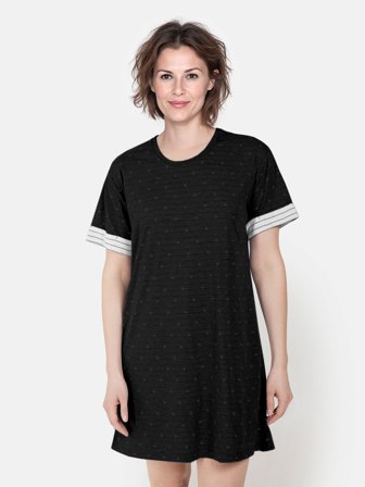 BRANDTEX - Natkjole - Mørk Grå Meleret