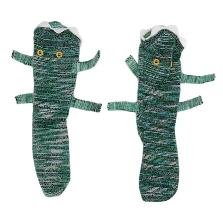 Morsomme Dyresokker Vinter Varme Tykke Unisex Bomullsstrikk Gulvsokker til Julegaver Krokodille