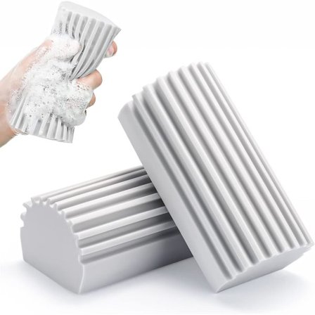 2-pack Fuktsvampsdammtrasa, Magisk Rengöringssvamp Sockel