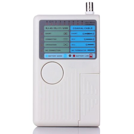 4-i-1 Nettverkskabeltester RJ45/RJ11/USB/BNC LAN-kabel Cat5 Cat6 Kabeltester