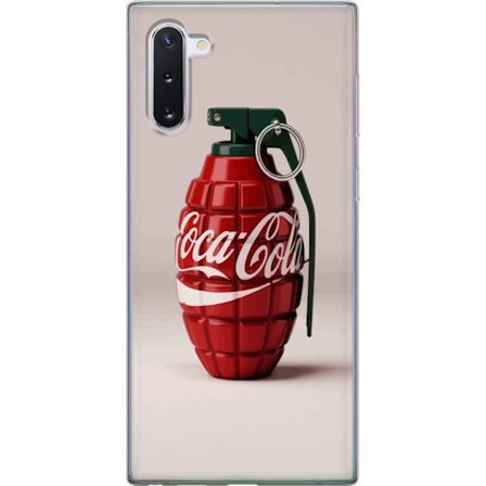 Kompatibel Mobilcover til Samsung Samsung Galaxy Note10 Kunstnerisk illustration af Coca Cola granatæble i rødt og grønt, pop art inspireret motiv