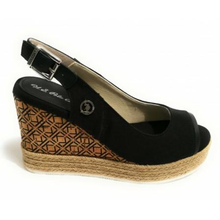 U.s. Polo Assn. Wedges , Zwart , Dames , Maat: 40 EU