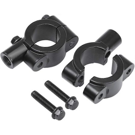Universal 10mm Sykkel Speil Styreklemmer | Motorsykkel Speilfester | Motorsykkel Speilmonteringsadapter | Motorsykkel Tilbehør (1 par, svart)