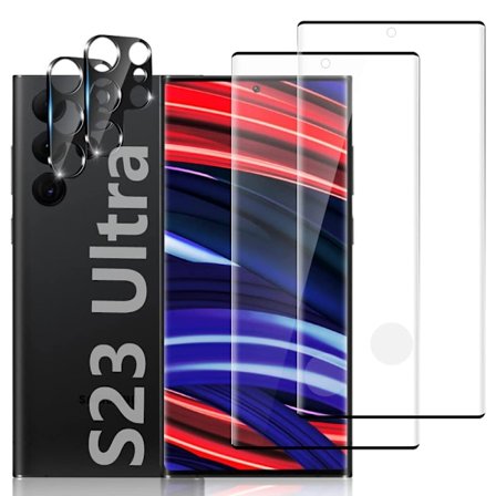 Galaxy S23 Ultra - Skärmskydd 3D + Kameralinsskydd (2-PACK!)