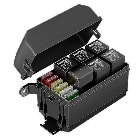 12V Reléboks 6 spor Reléblokk 6-veis / Sikringsblokk med Relé Universal Vanntett Sikring og Relé