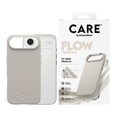 CARE by Panzer FLOW Case Vanilla w. MagSafe iPhone Air PanzerGlass - High quality tempered glass screen protector