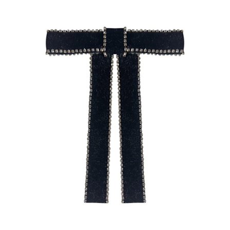 Cross Bowtie Shirt Tie Sammetsbrosch Kostymtillbehör