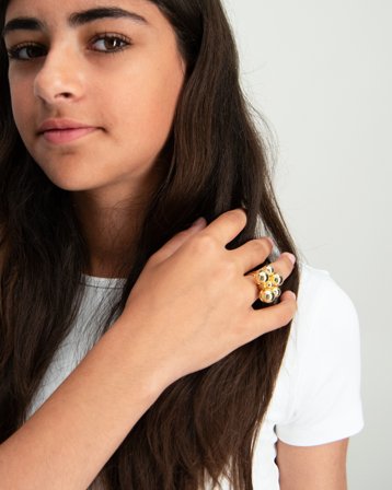 IOAKU BERRY MAXI RING Guldig Smycken Tjej - Kids Brand Store