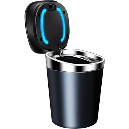 Bil Affaldsspand til Kopholder med Lys | Lille Bil Skraldespand Kompatibel med de fleste Køretøjer