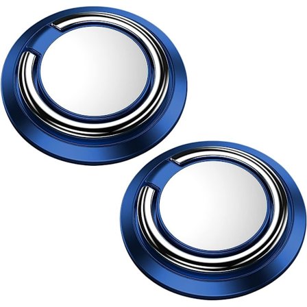 2 st Mobiltelefon Ringhållare Magnetisk Fingerring Ställ Bilfäste Tillgänglig 360 Justerbar Mobiltelefon Loop (Blå)