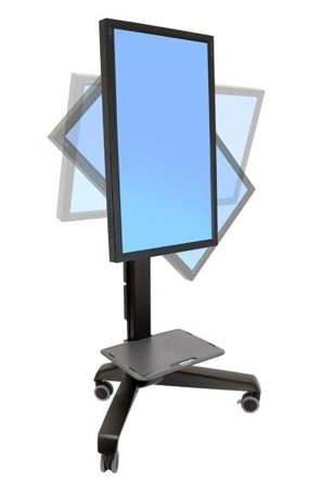 Ergotron Neo-Flex Mobile MediaCenter VHD vogn - Patented Constant Force Technology - for LCD-skjerm - kapasitet 22,7-40,8 kg - svart