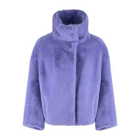 Stand Studio, Faux Fur & Shearling Jackets Paars, Dames, Maat:M