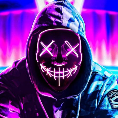 Purge-masker for karneval, LED-lysende maske, selvlysende skummel, for karneval Halloween-kostyme Cosplay Festival Party (rosa)