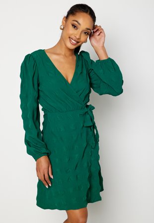 BUBBLEROOM Triniti wrap dress Green Klær