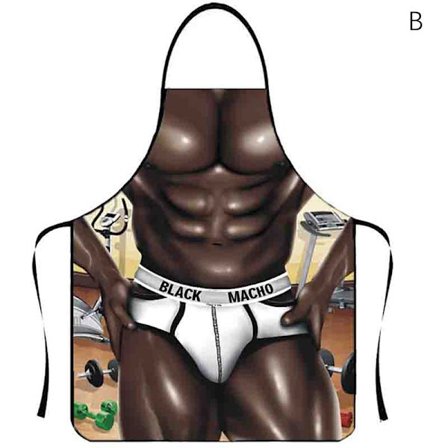 Muscle Man Sexy Woman Morsomme kjøkkenforklær for kvinne Home Decor