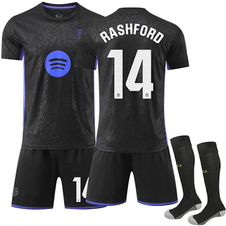 25-26 Barcelona Black Mamba Special Edition Fotbollströja Kit No.14 RASHFORD