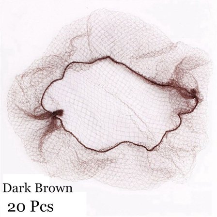 20/40 stk. Usynlige hårnett Finmasket mørk brun