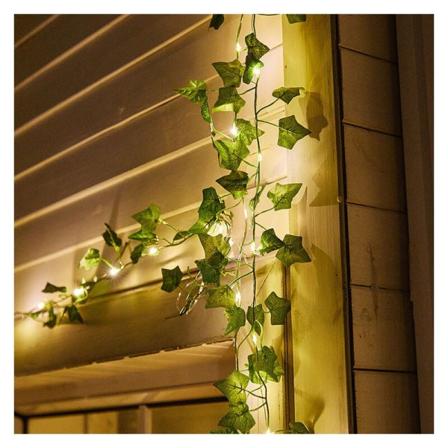 5M Ulkoilma LED-valo Aurinko keinotekoinen Ivy Fake Ivy Fairy Light wi