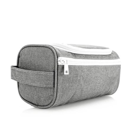 Intirilife Toalettväska i GRÅT – Makeup Organizer med dragkedja, gott om förvaringsutrymme och handtag