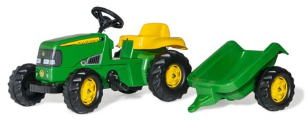Rolly Toys John Deere rollyKid traktor+tilhenger