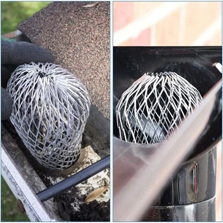Takrennebeskyttelse aluminium nedløpsrørbeskyttelse takrennebeskyttelse 4 deler