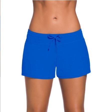 Sommerbadedragt til kvinder lavtaljet slips plus størrelse Boxer XL (blå),