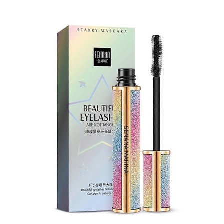 SENANA Vanntett Svettebestandig Krøllete Lang Stjerne Mascara Ikke Utsmettende Kosmetikk