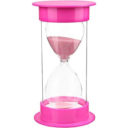 Tiimalasi, jossa suojaus keittiön ajastimelle ja kellolle 5 minuuttia 10 minuuttia 30 minuuttia (5 minuuttia vaaleanpunainen)