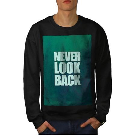 Se aldrig tillbaka Slogan Men Blacksweatshirt S