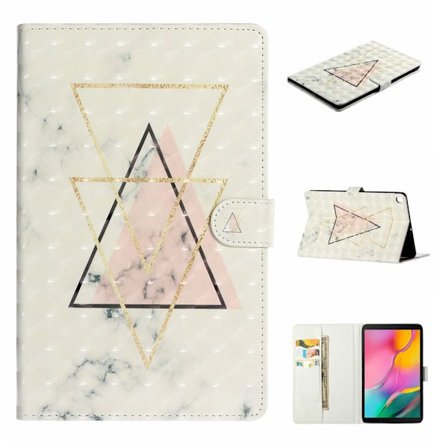 Samsung Galaxy Tab A 10.1 (2019) präglat mönstrat flipfodral i läder - Triangel