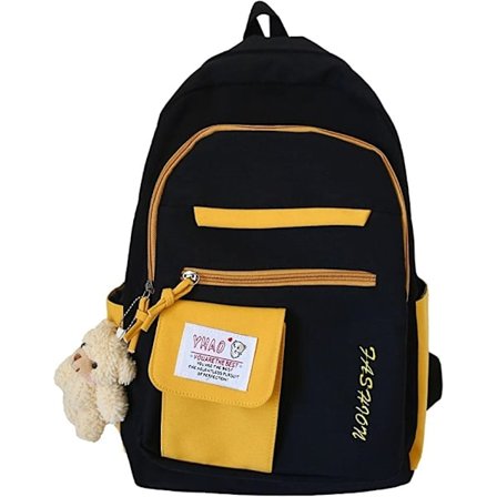 Ryggsäck Dam Mode Väska Vattentät Nylon Ryggsäck-svart