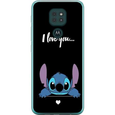 Motorola Moto G9 Play Gennemsigtig cover Stitch Jeg Elsker Dig