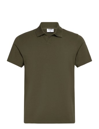 Filippa K Stretch Cotton Polo T-Shirt - Khaki green - S