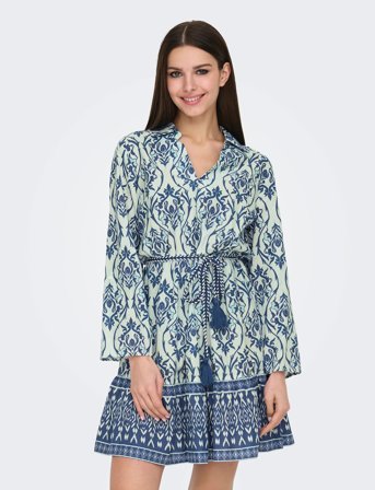 JDY Jdyanna 7/8 Dress Wvn Noos - Blue - M