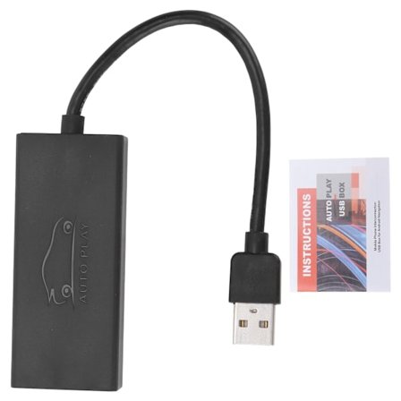 Auton langallinen USB CarPlay -sovitin, musta, yhteensopiva iOS 7.1 Android 5.1:n ja uudempien kanssa