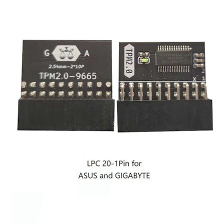 20-pins skyddsmodul kompatibel med Asus Tpm-l R2.0/Gigabyte Gc-tpm 2.0 20-pin 20-1 Pin