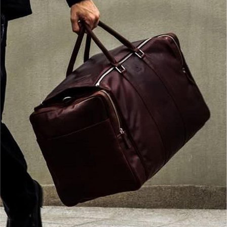 Montreal Large Tan Leather Weekender Bag for Men - Leather bags