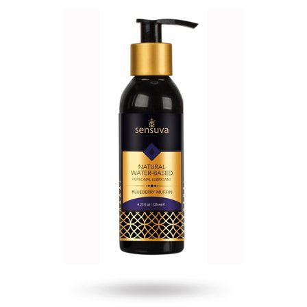 SENSUVA - NATURAL WATER-BASED PERSONAL LUBRICANT BLUEBERRY MUFFIN 125 ML - Vuxen.fi - Liukuvoiteet - Vuxen.fi - Parempaa seksiä naiselle & miehelle