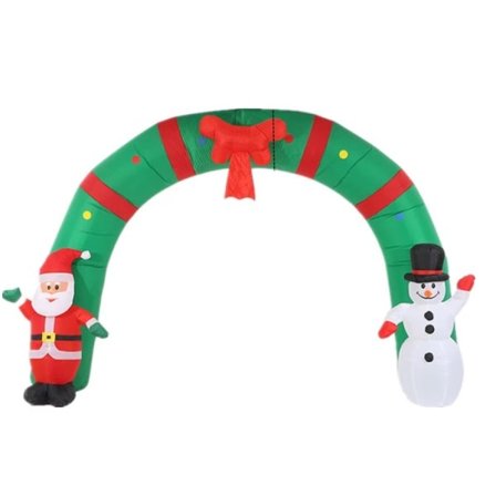 3,1M jul oppustelig bue med julemand snemand indbygget led jul udendørs dekoration