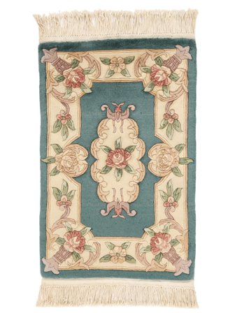 China 90 Line Rug Hand Knotted 60X90 Beige/Orange China