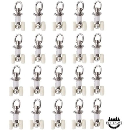 20 kpl Alumiiniseos Rullaverho Kaksoisverhokisko Liukukiskon Rullat