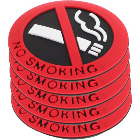Ingen Rygning Klistermærke, Selvklæbende Klistermærke til Bilinteriør, Synlig Automatisk Påmindelse Lugtfri Let at Installere og Fjerne Sæt, PVC 