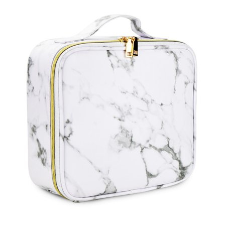 Makeupväska Förvaringsväska Professionell Makeup Kosmetisk Resväska Skönhetsfrisörverktyg Organizer med Justerbara Avdelare Konstläder