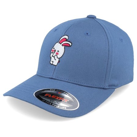 Kiddo Cap - Blue - flexfit - Cap - Kids Little Baby Bunny Slate Blue Flexfit - Hatstore