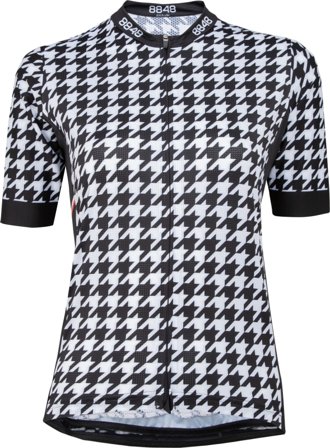 8848 Altitude Women's Dogtooth Jersey Women Short sleeved fitness sweater Black 44