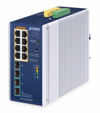 Planet IP30 Industrial L2/L4 8-Port