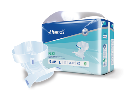 Attends Flex 9, Large, 26 stk.