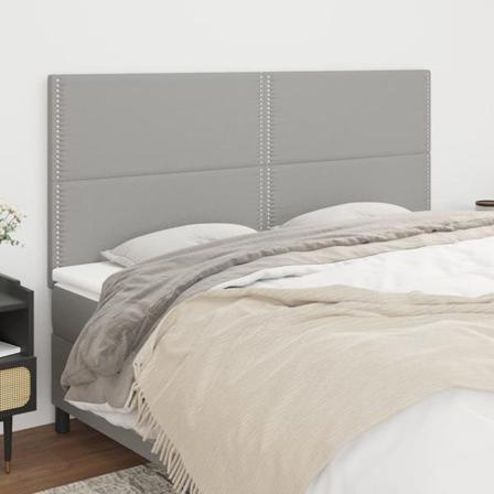 Vidaxl Huvudgavlar 4 St Ljusgrå 100x5x78/88 Cm Tyg Grå